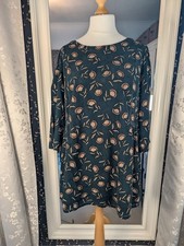 Seasalt Size 16 Sea Series Tunic in sea fan scatter tehidy green needlecord