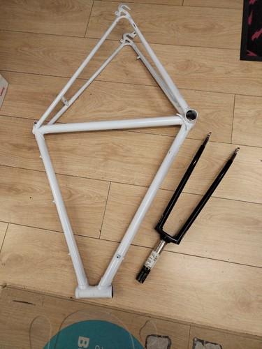 Vintage 54cm lugged steel road - steel,