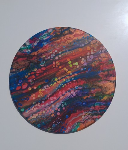 Handmade painting fluid art - painting,