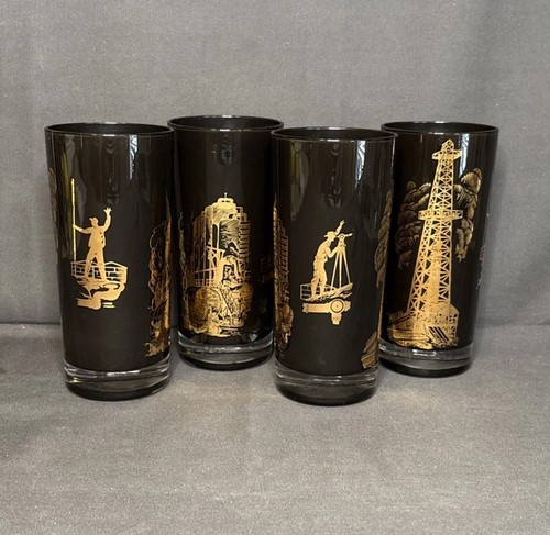 Set vtg mcm culver glass - of,