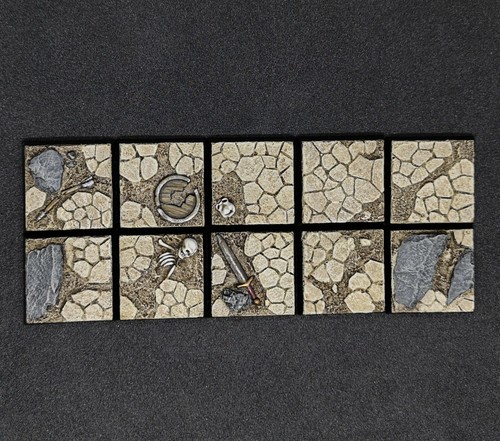 25mm square resin bases - , x10