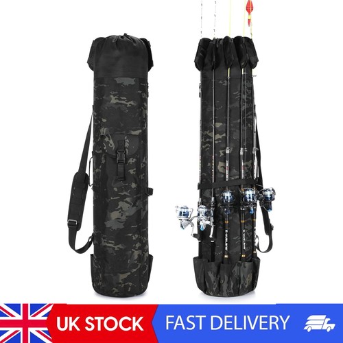 Fishing rod bag black camo - bag,
