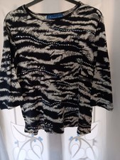 Artscapes Women's Sequined Top 3/4 Sleeve UK Size XL