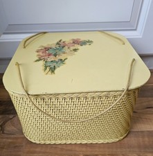 Vtg Mid Century Braided Wicker