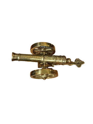 Vintage brass model cannon - brass,