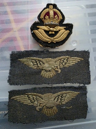 Ww2 raf officers cap badge - cap, and