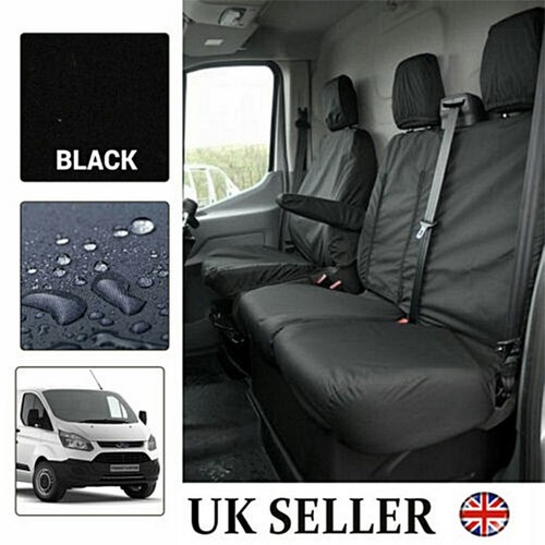 Black waterproof seat covers - black,