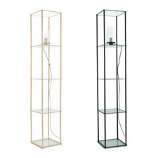 Metal Frame Shelf Floor Lamp