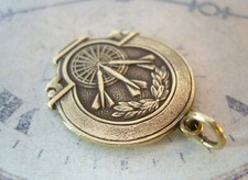 1960s Pocket Watch Chain Horseshoe Fob Vintage Fob Large Brass Darts Fob Nos