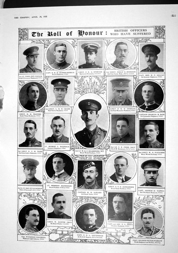 Old antique print 1915 roll - print,