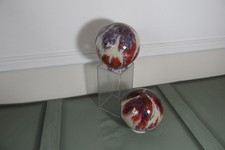 2 Vintage Glass Lamp Shades - Globes