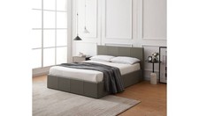 Lavendon Double End Open Ottoman Bed Frame Grey Modern Bedroom Furniture
