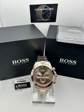 BOSS MENS WATCH 1513339 STAINLESS STEEL TWO TONE BRACELET GREY DIAL NEW