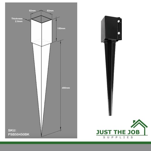 Black powder coated fence post - coated,
