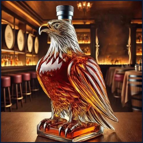Eagle whiskey decanter glass - eagle,