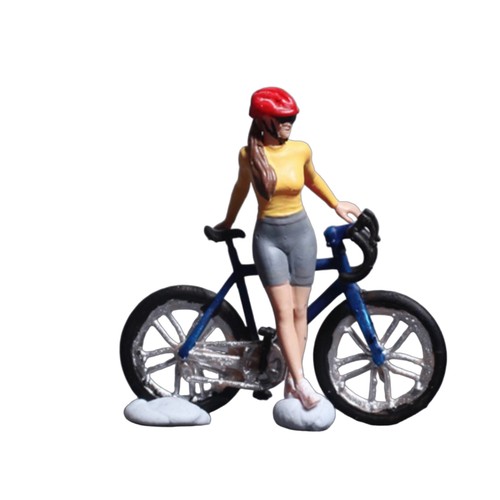 Cycle cyclist figurine painted - cycle,