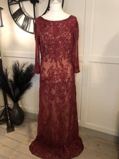 Phase Eight Collection 8 Long Red Embellished Evening Maxi Dress Size 18