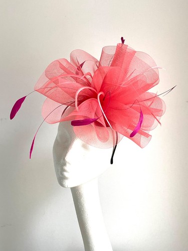 Cerise pink fuchsia feather - cerise,