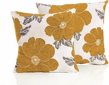 Set of 2 Poppy Flowers Mustard