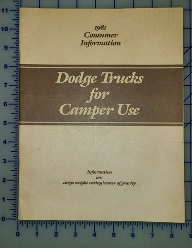 1981 dodge truck camper - dodge,