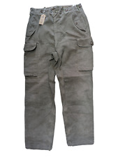 Canadian Army 1963 Vintage Heavy GS Combat Green Trousers Size 32W/31L" #558