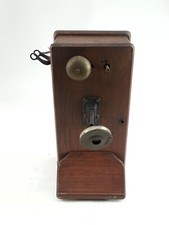 Antique Wood Wall Telephone Box As-is for parts, restoration or repair