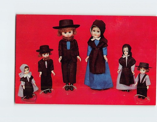Postcard amish dolls - postcard,
