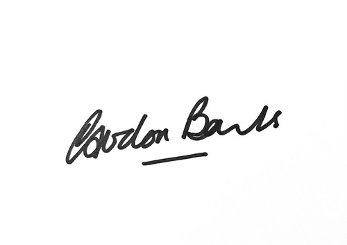 Gordon banks hand signed 6x4 - hand,