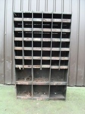 Vintage Industrial Shelving Cabinet Pigeon Holes