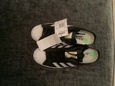 Ladies Adidas Superstar Mule Trainers Size7 Black & White