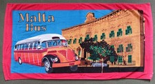 Malta Vintage Bus Beach Towel