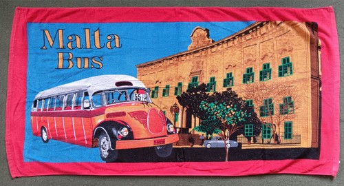 Malta vintage bus beach - vintage,