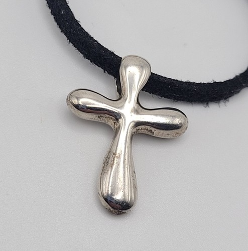 925 sterling puffy cross - puffy,