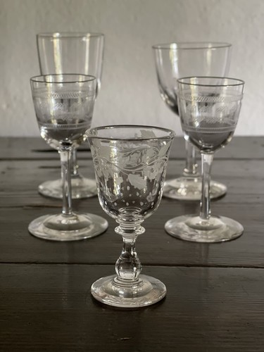 Antique crystal tot port - tot,