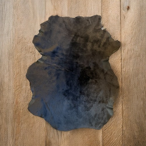 Black real sheepskin rug super - sheepskin,