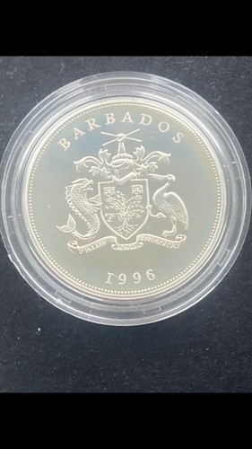 Barbados 1996 silver - $5, proof