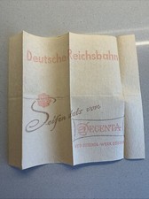 Deutsche Reichsbahn Paper Towel Vintage 1960s/1970s Decenta Railway Germany
