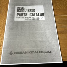 Hanix Nissan N300/N350 Mini Digger Parts Catalogue -july 1988