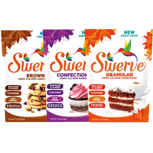 Swerve sugar substitute pack - substitute, 3