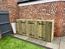 wheelie bin storage unit DOUBLE TRIPLE QUAD WITH SHELF ANY SIZE QUOTE