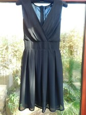 Women's sleeveless Pussycat London black party dress UK size L