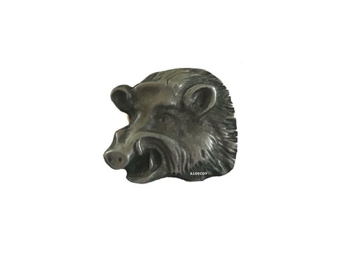 Boar head clothing pin - head, animal