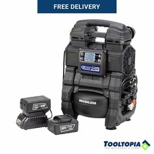 SIP QT Air Compressor Battery & Mains Oil Free LCD 500W 5L 2.8CFM 9 Bar 05313