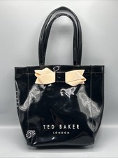 Ted Baker PVC Tote/Shopper Bag Black With Bow 25cm x 25cm Authentic Ted Baker