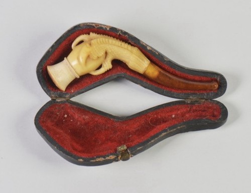 Victorian meerschaum pipe - a,