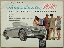 AUSTIN HEALEY 3000 MK III SPORTS CONVERTIBLE Car Sales Brochure c1964 #2035/G