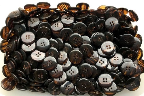 Buttons 20mm 32l brown - buttons,