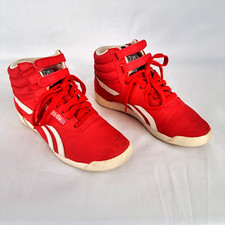 Womens Reebok Freestyle Hi Top - Red/White - UK Size 4