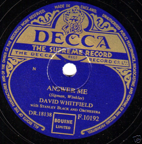 1953 david whitfield - uk,
