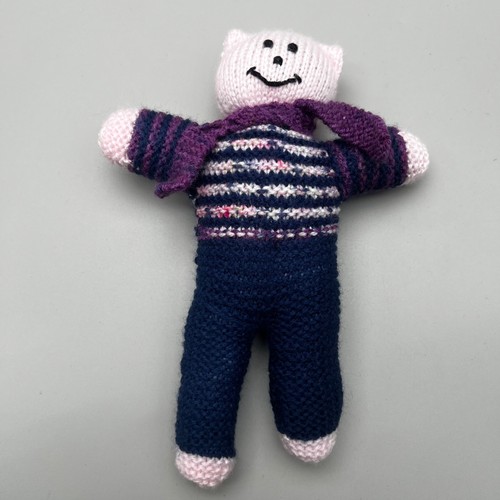 Hand knitted teddy bear - teddy,